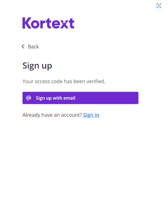 A screenshot of a sign up form

Description automatically generated