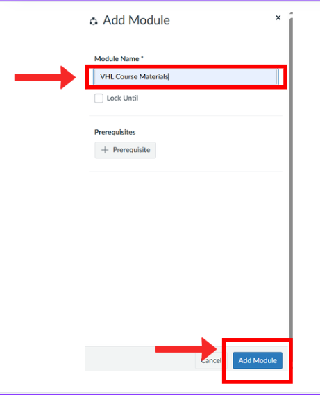 Step 3 – Name the new module