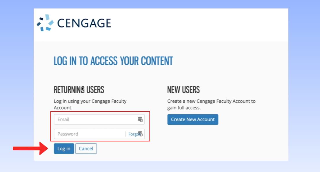 Cengage login