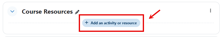 Select external learning tool in Moodle