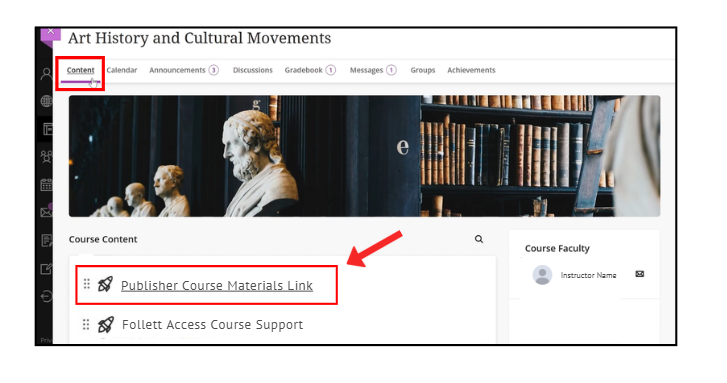 Blackboard Original link example