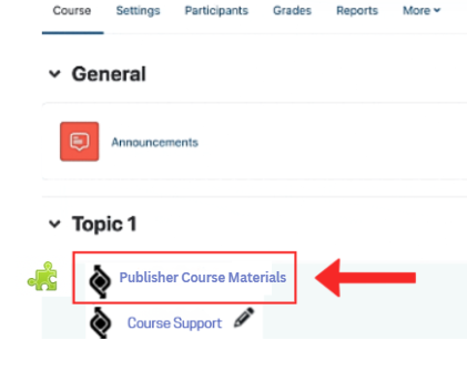 Moodle link example