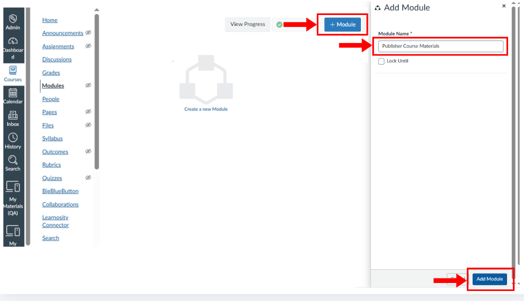 canvas add module