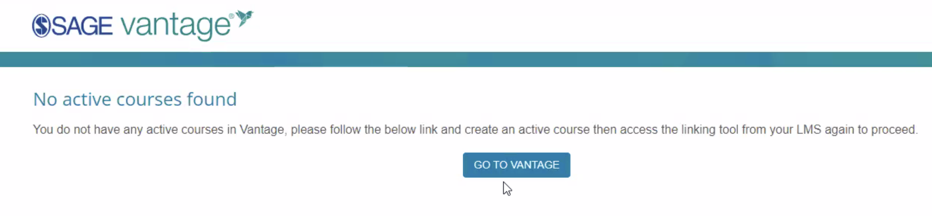 Go to Vantage button